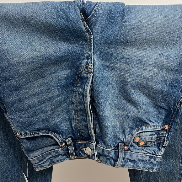 FREE PEOPLE We The Free NWT button fly high waisted jeans blue size 25 - Picture 14 of 16